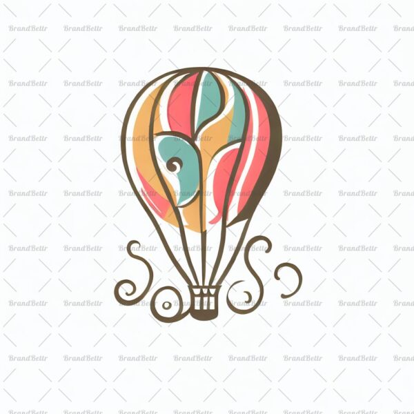 Verspielter Heißluftballon